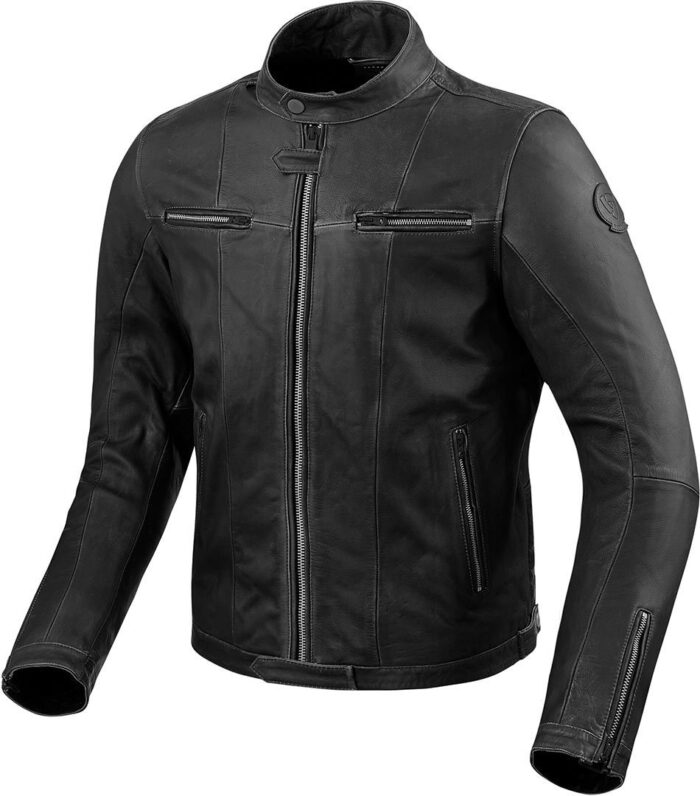 Revit Roswell Motorcycle Leather Jacket - Heritage Classic Black
