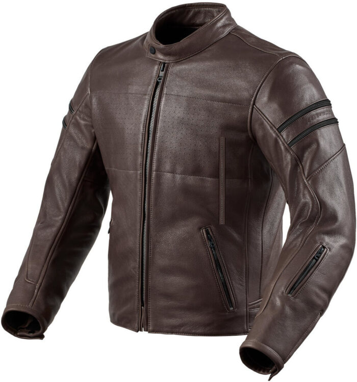 Revit Stride Motorcycle Leather Jacket - Heritage Brown Edition