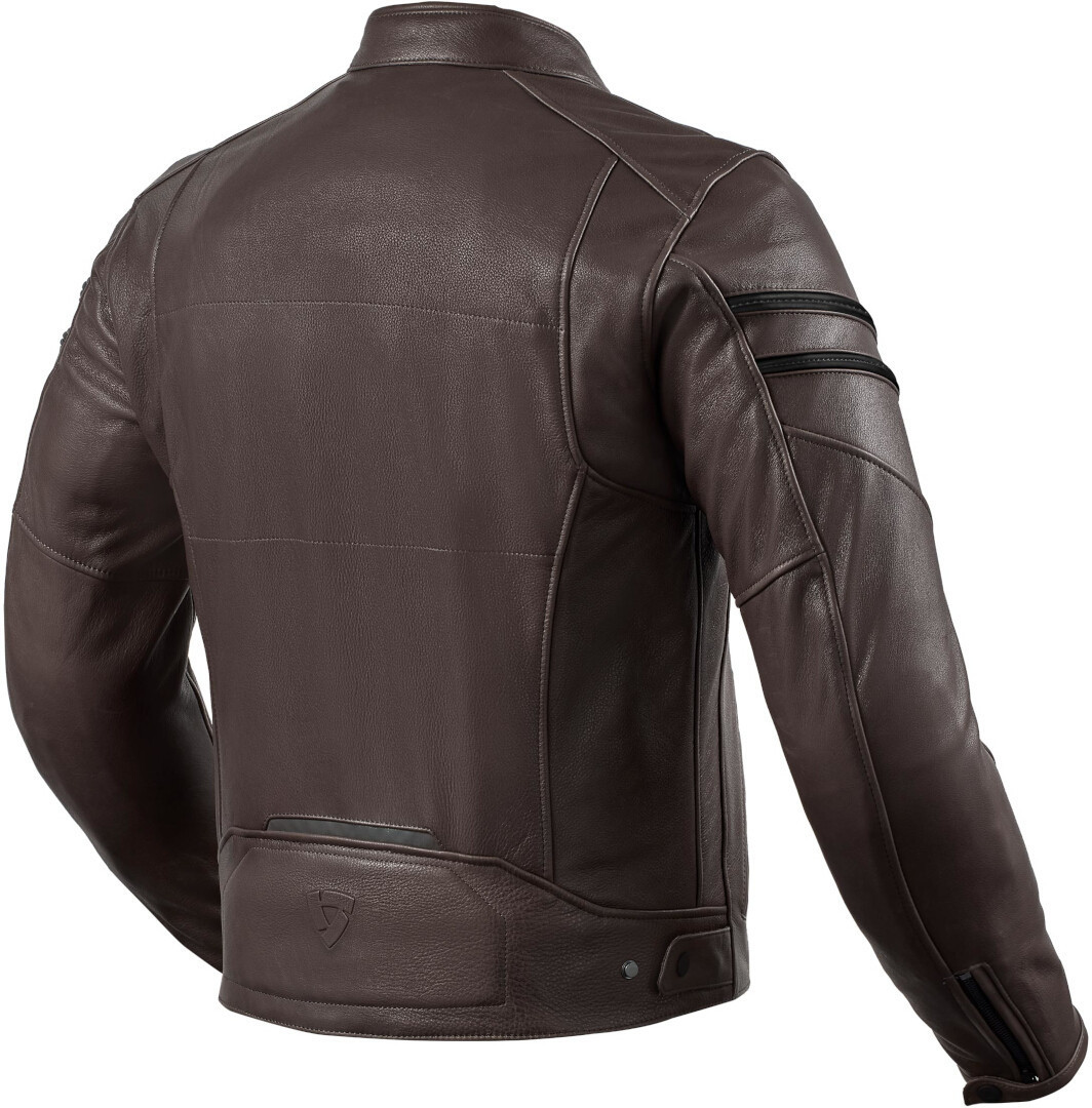 Revit Stride Motorcycle Leather Jacket - Heritage Brown Edition - Image 2