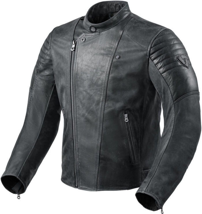 Revit Surgent Motorcycle Leather Jacket - Heritage Black Edition