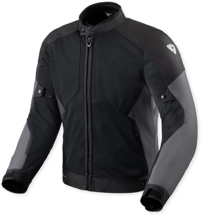 REV'IT! Torque 3 H2O Waterproof Motorcycle Textile Jacket - Black / Grey