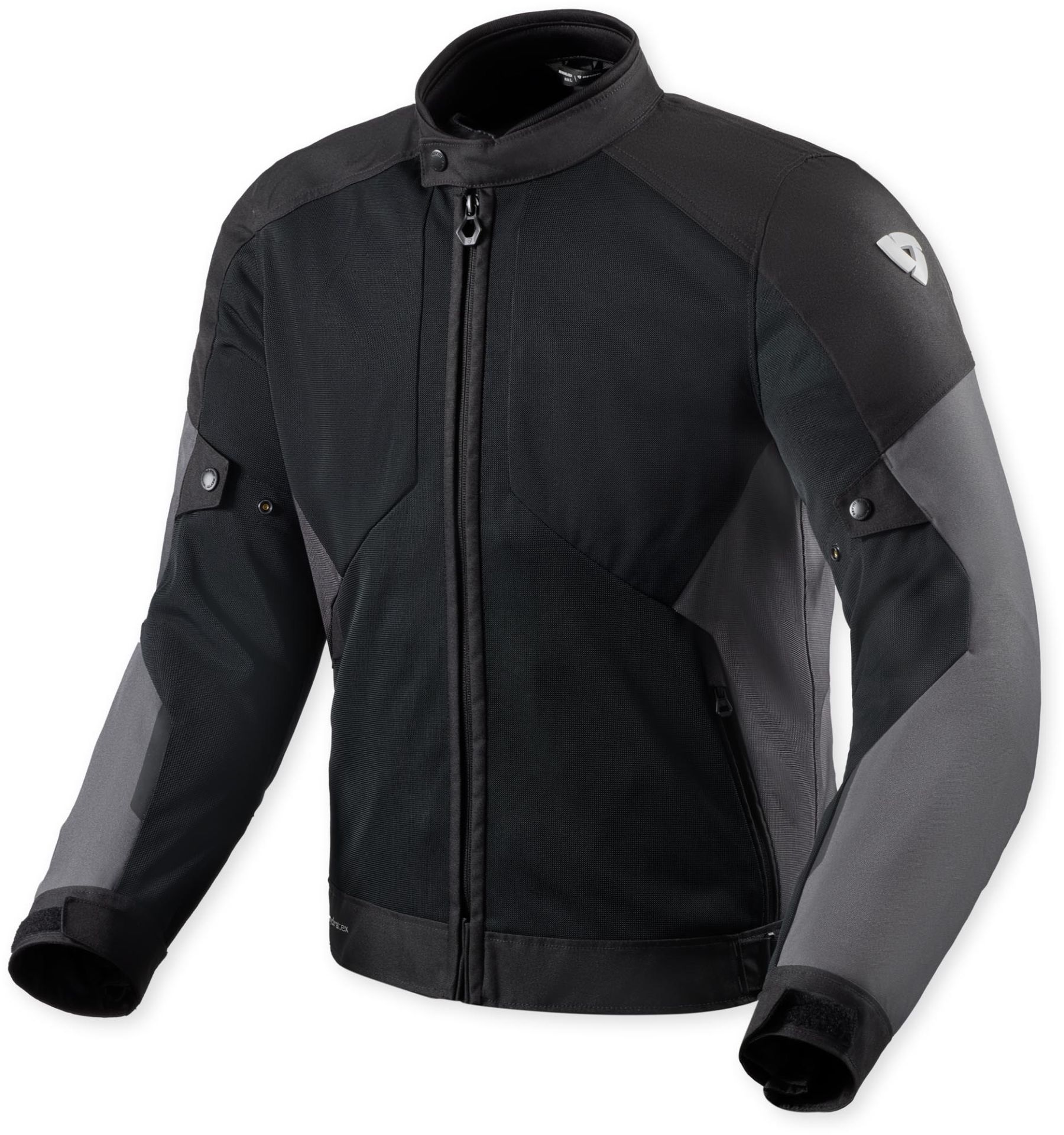 REV'IT! Torque 3 H2O Waterproof Motorcycle Textile Jacket - Black / Grey