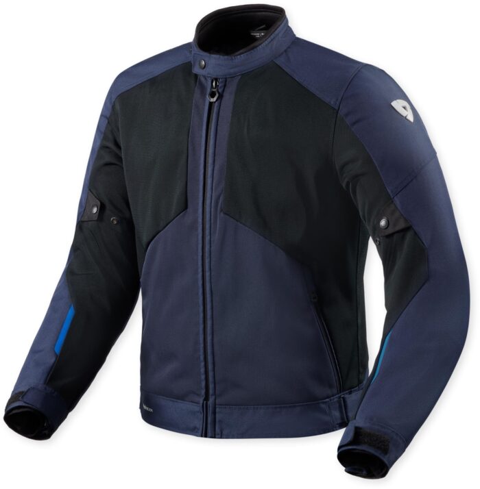 REV'IT! Torque 3 H2O Waterproof Motorcycle Textile Jacket - Navy Blue / Black