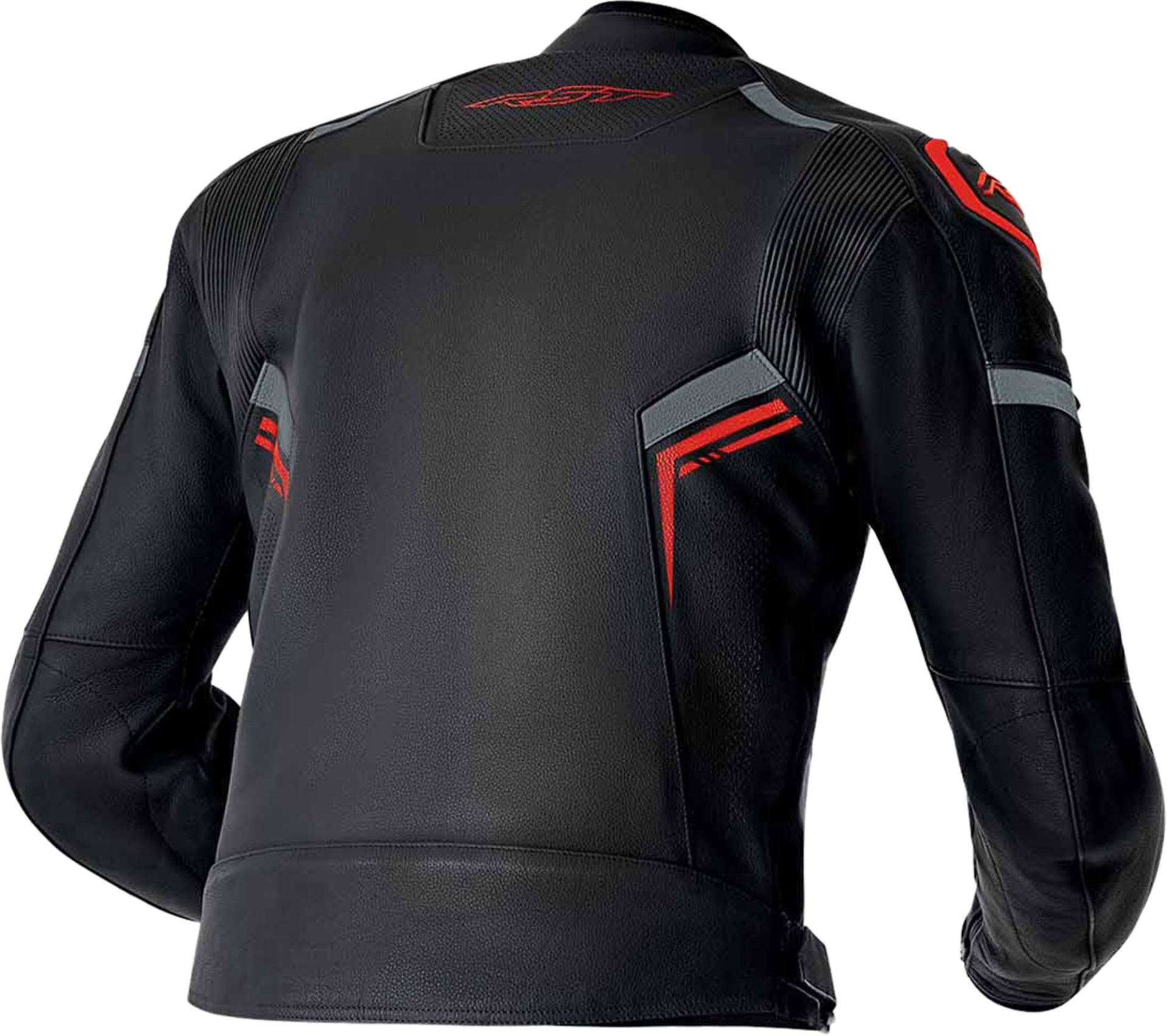 RST S1 D3O Perforated Motorcycle Leather Jacket - Black & Ignition Red - Image 2