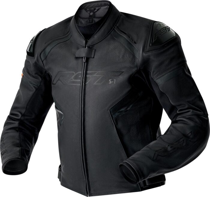 RST S1 D3O Perforated Motorcycle Leather Jacket - Matte Stealth Black