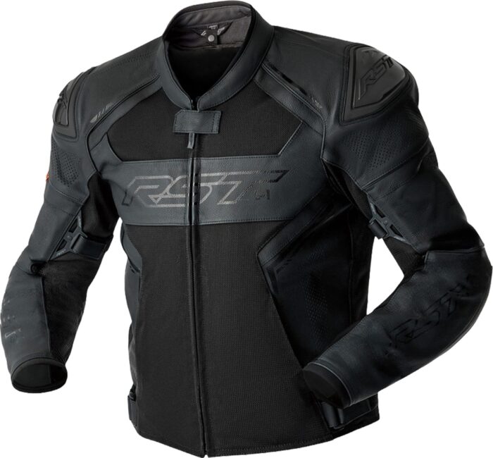 RST S1 Mesh D3O Motorcycle Leather Jacket - Premium Stealth Black
